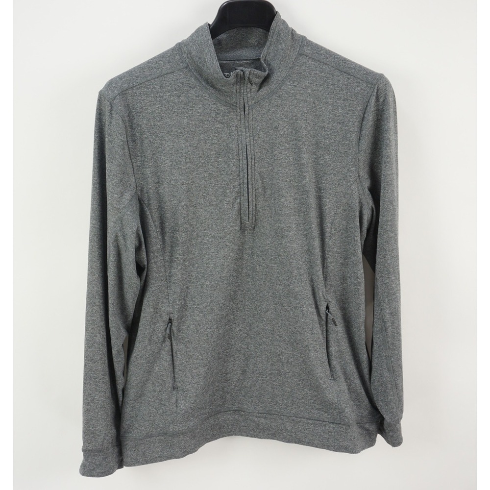 7 Diamonds Core Performance Half Zip Pullover Mens Medium Gray Heather Pockets